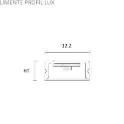 LED-profiili Limente 117, 24V 11W IP44, 17x1170x9mm, alulook