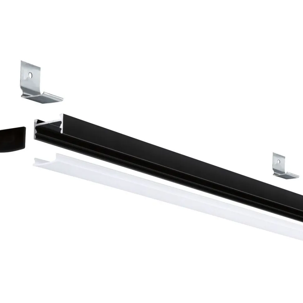 LED-profiili Paulmann Square, musta/valkoinen, eri kokoja