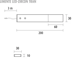LED-profiilisetti Limente LED-Zircon Tran 4 kpl 4.9 W alulook