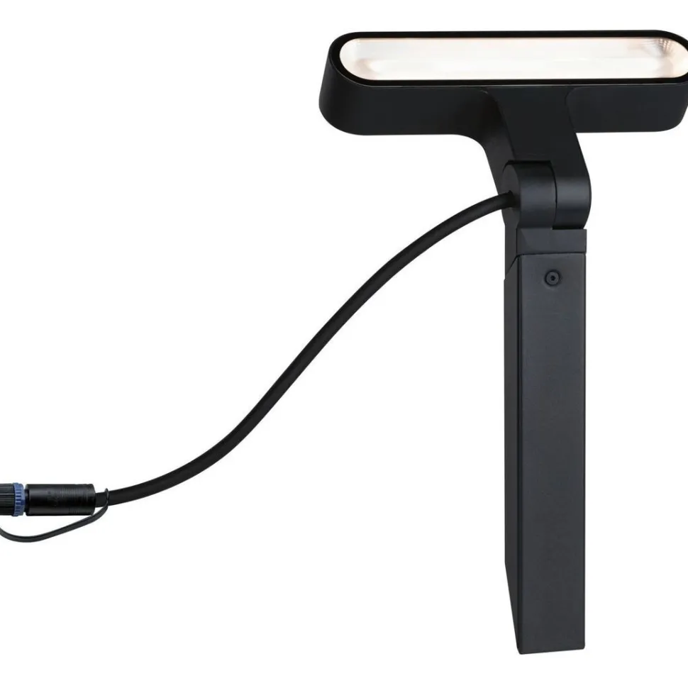 LED-puutarhaspotti Paulmann Plug & Shine Ito, IP65, 3000K, vaakasuuntainen säätö, antrasiitti
