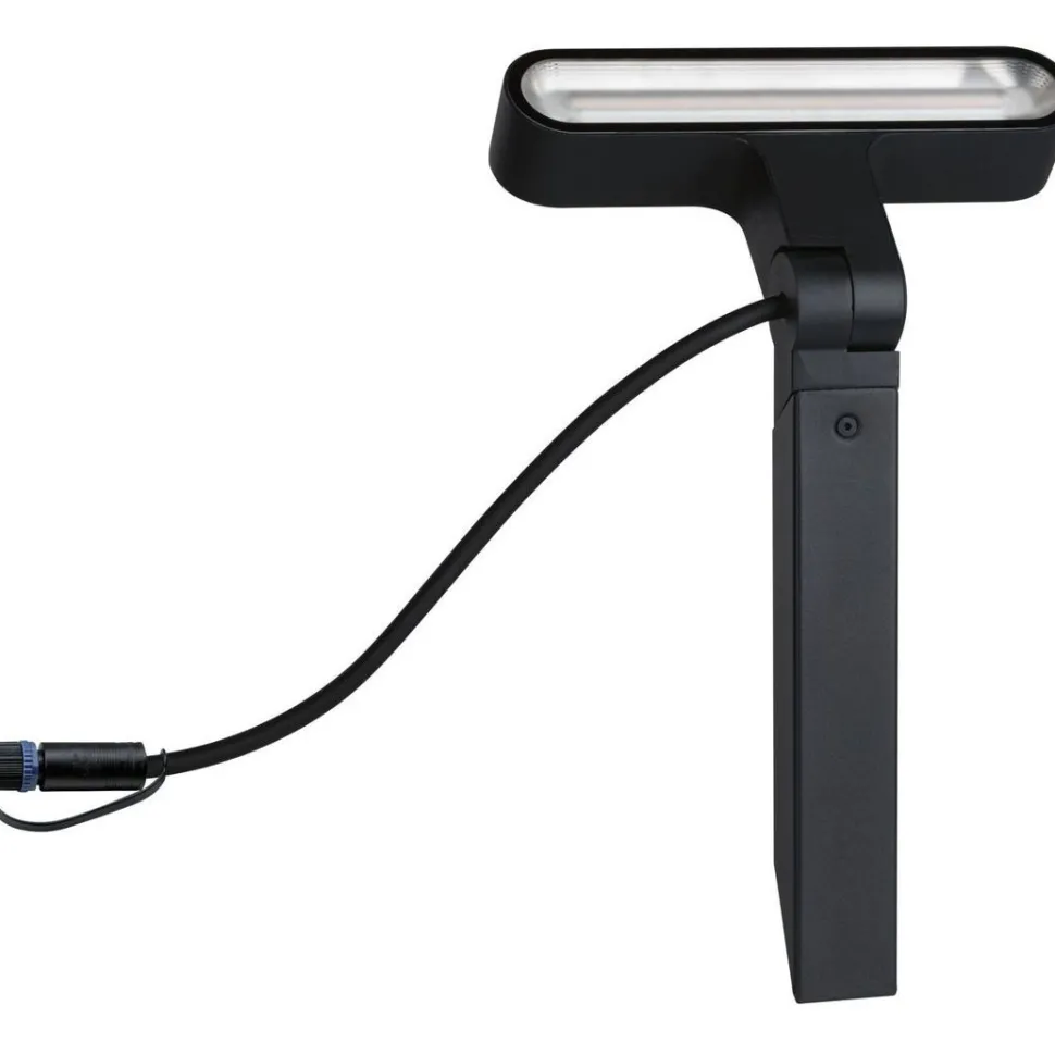 LED-puutarhaspotti Paulmann Plug & Shine Ito, IP65, 3000K, vaakasuuntainen säätö, antrasiitti