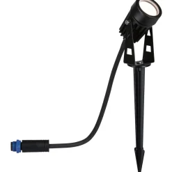 LED-puutarhaspotti Paulmann Plug & Shine maapiikki IP65 3000K 3.5W musta