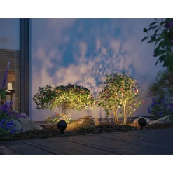 LED-puutarhaspotti Paulmann Plug & Shine Kikolo, Smart Home Zigbee 3.0, IP65, säädettävä värilämpötila, antrasiitti