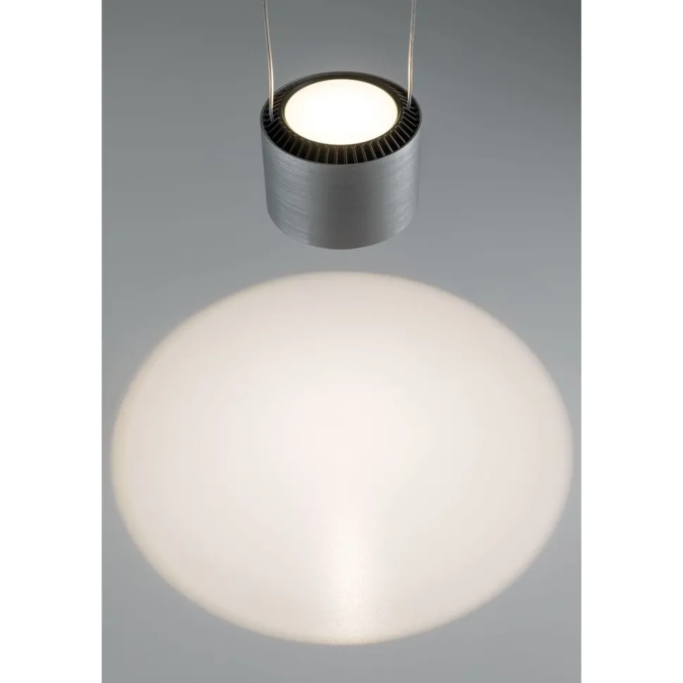 LED-riippuvalaisin Paulmann Aldan, 2700K, himmennettävä, musta/harjattu alumiini
