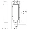 LED-saunavalaisin Airam Saunaled 320TRL 8W/827 186x322x66 mm himmennettävä IP65 tervaleppä