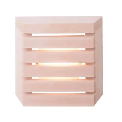 LED-saunavalaisin Airam Saunaled 260TRL 8W/827 270x268x66 mm himmennettävä IP65 tervaleppä
