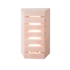 LED-saunavalaisin Airam Saunaled 180TRL 8W/827 312x182x66 mm himmennettävä IP65 tervaleppä