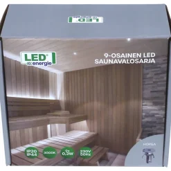 LED-saunavalosarja Led Energie, 9-osainen, hopea, teflon