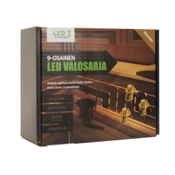 LED-saunavalosarja LED Energie 9x0,25W IP54/20 3500K messinki