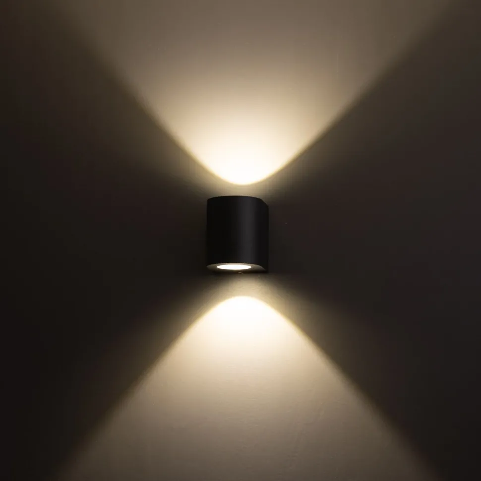 LED-seinävalaisin FTLIGHT Diva, 2x5W, Eri valonvärejä, 105x105x90mm, musta