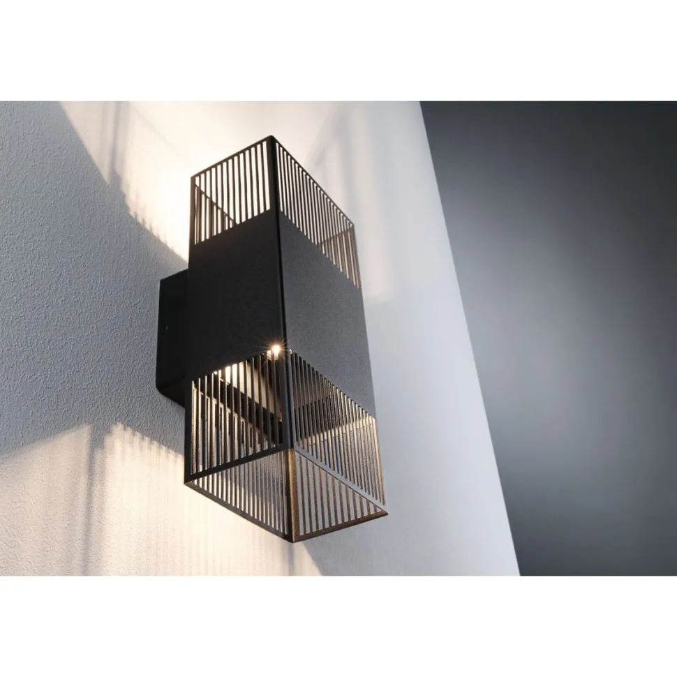 LED-seinävalaisin Paulmann Tharin, 120x104mm, IP44, 3000K, 2x3.7W