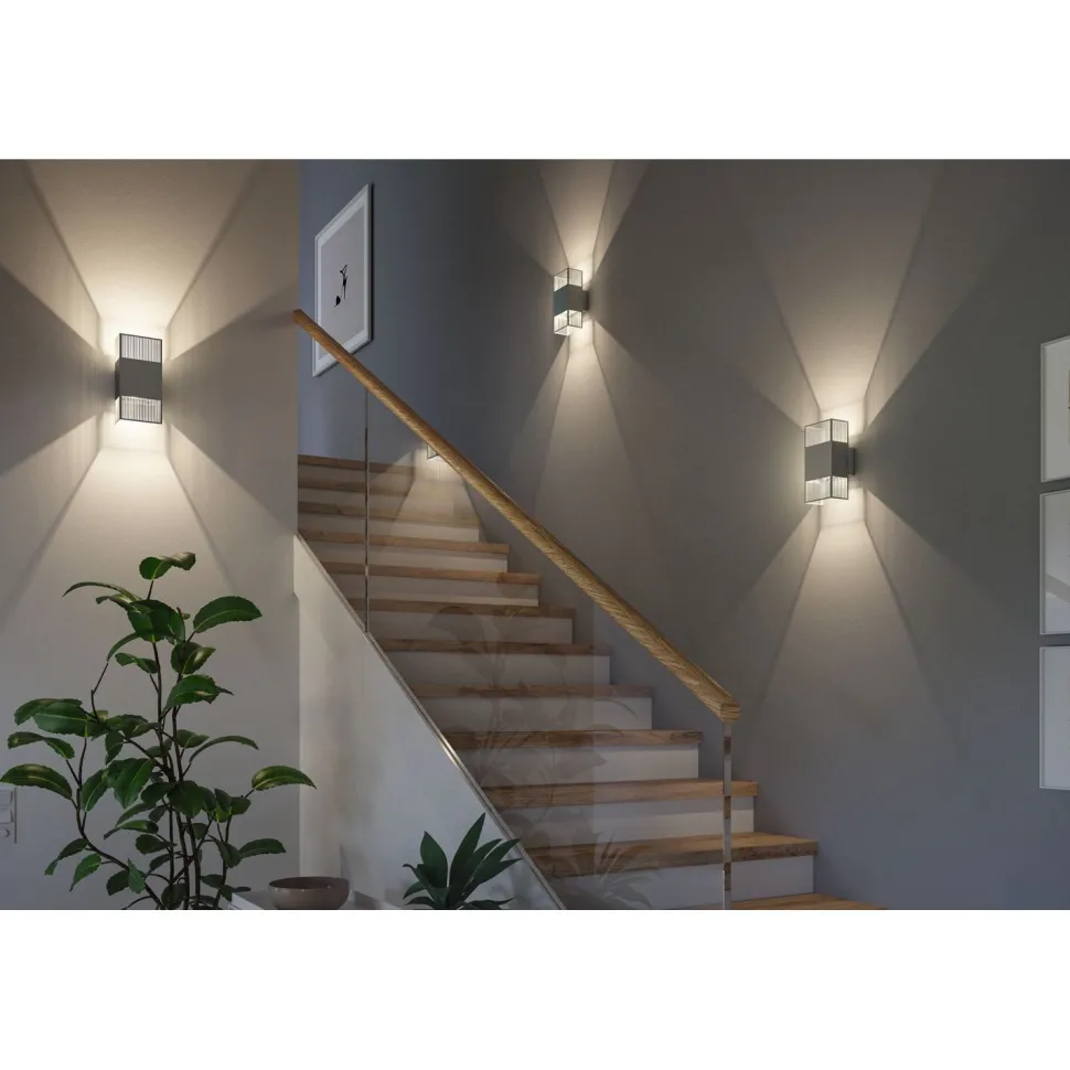 LED-seinävalaisin Paulmann Tharin, 120x104mm, IP44, 3000K, 2x3.7W