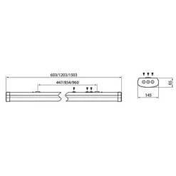 LED-teollisuusvalaisin Airam Optimus 600 mm IP44 25W/830 2500 lm