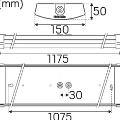 LED-teollisuusvalaisin Hide-a-lite Liteline Basic 1200 S tunnistimella 3000K IP44 valkoinen