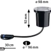 LED-terassivalaisin Paulmann Plug & Shine, Smart Home Zigbee 3.0, IP65, säädettävä värilämpötila, musta