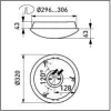 LED-tunnistinvalaisin Ensto AVR320 IP44 10W/830/840 Ø320x106 mm RAD-tunnistimella