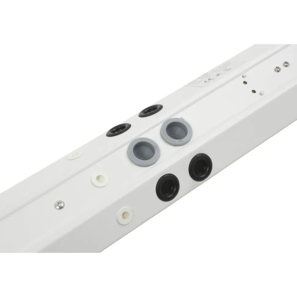 LED-työpistevalaisin Airam Handy 750, 11W/830/840, 750x74mm, 2-osainen pistorasia+kytkin, IP21, valkoinen/opaali