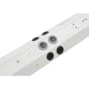 LED-työpistevalaisin Airam Handy 550, 8W/830/840, 550x74mm, 2-osainen pistorasia+kytkin, IP21, valkoinen/opaali