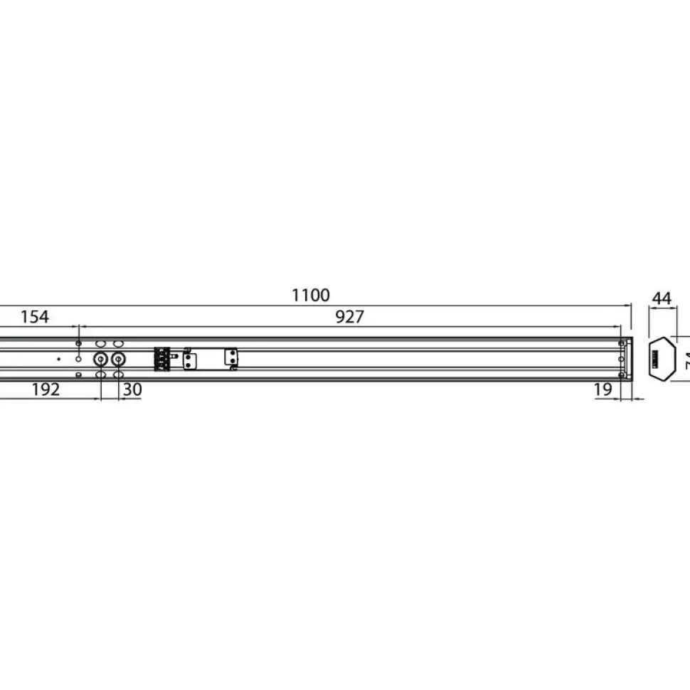 LED-työpistevalaisin Airam Handy 1100 14 W/830/840 1100x74 mm IP21 valkoinen/opaali