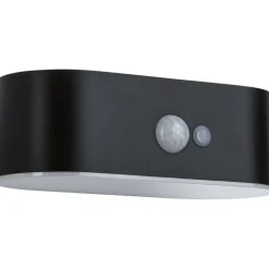 LED-ulkoseinävalaisin aurinkokennolla Paulmann Adya, IP44, 3000K, liiketunnistin, musta
