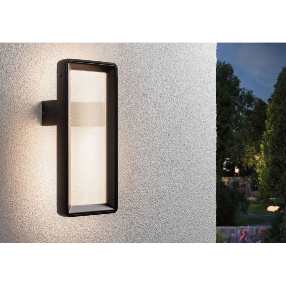 LED-ulkoseinävalaisin Paulmann Reana 176x107mm 3000K 2x3W 2x130lm hämäräohjattu liiketunnistin HF antrasiitti