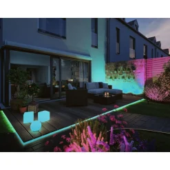 LED-ulkovalaisin Paulmann Plug & Shine Globe, Smart Home Zigbee 3.0, IP65, RGBW+, valkoinen