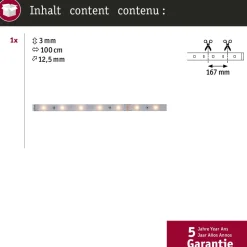 LED-valonauha Paulmann MaxLED 250, 300lm/m, 2700K, eri kokoja