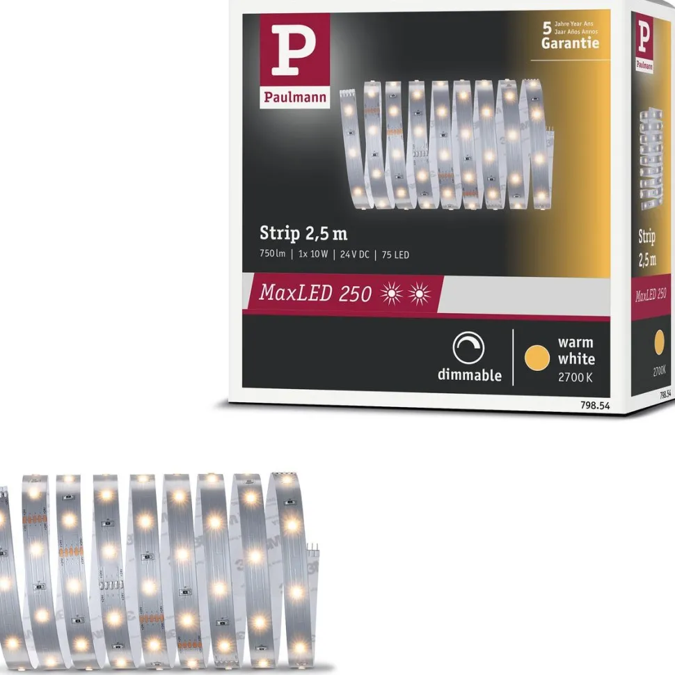 LED-valonauha Paulmann MaxLED 250, 300lm/m, 2700K, eri kokoja