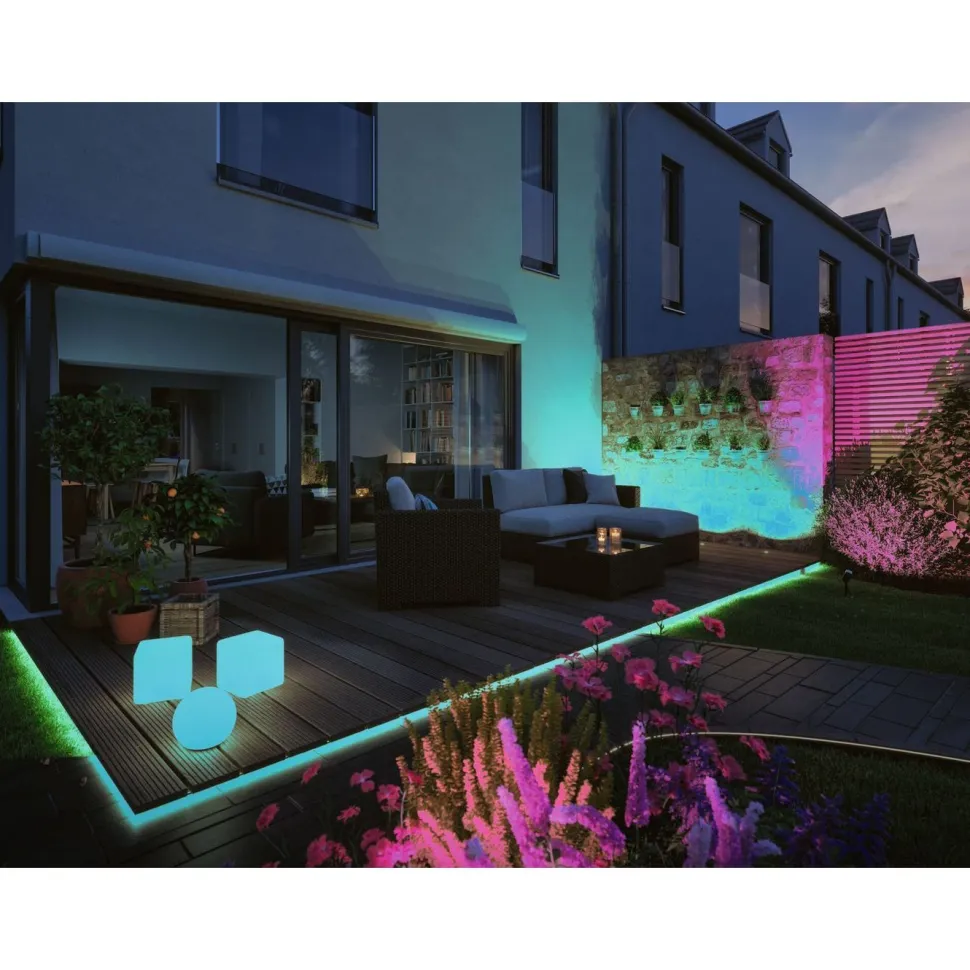 LED-valonauha Paulmann Plug & Shine Smooth, 2m, Smart Home Zigbee 3.0, IP67, RGBW+, valkoinen