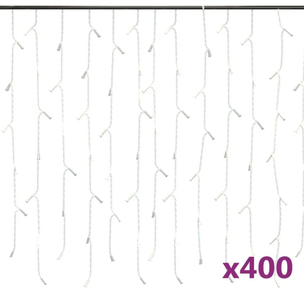 LED-valonauhaverho jääpuikot 10 m 400 LEDiä eri värejä