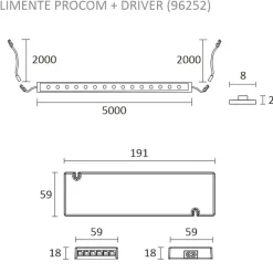 LED-valonauha + virtalähde Limente KIT-PROCOM, 5m