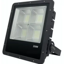 LED-valonheitin FTLIGHT Work Platinum 200 W 4500 K 409x372x104 mm musta