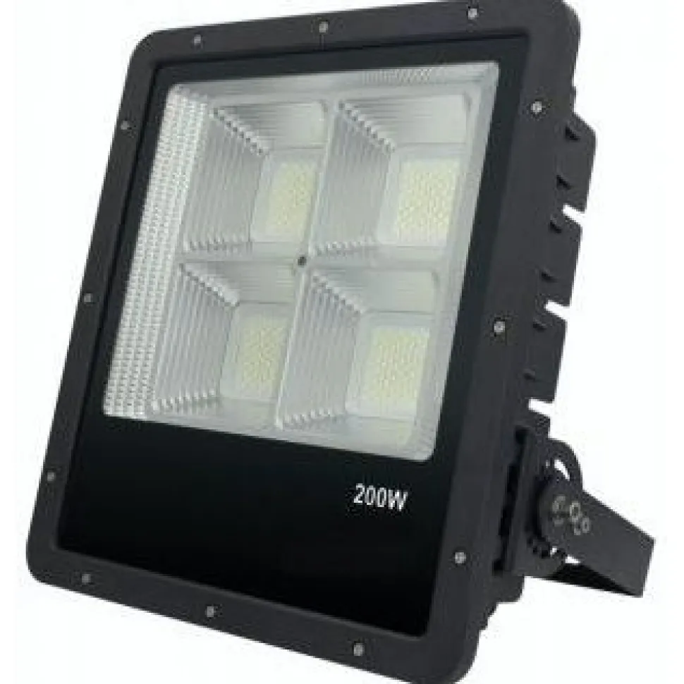 LED-valonheitin FTLIGHT Work Platinum 200 W 4500 K 409x372x104 mm musta