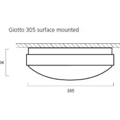 LED-yleisvalaisin Lumiance Giotto ø305 mm pinta-asennettava 19 W 3000 K IP44 valkoinen