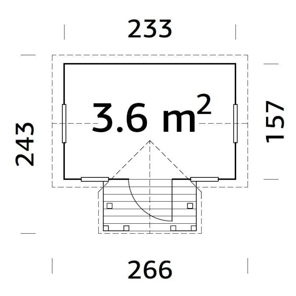 Leikkimökki Palmako Jennie 3,6 m²