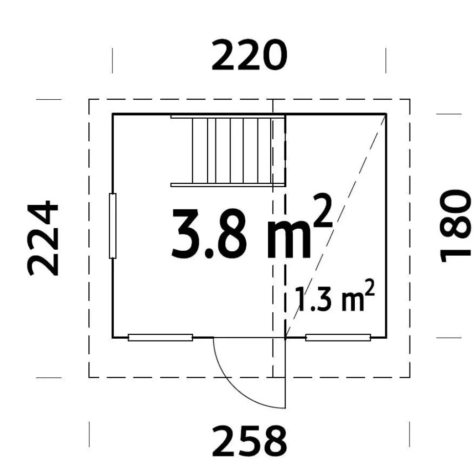 Leikkimökki Palmako Tom 3,8 m2