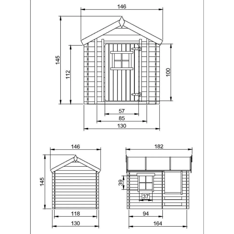 Leikkimökki Timbela M501A, 1.1m²