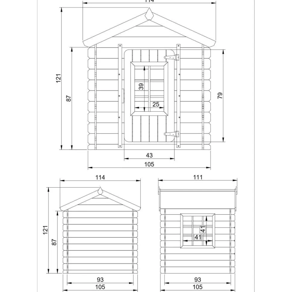 Leikkimökki Timbela M570, 0.86m²