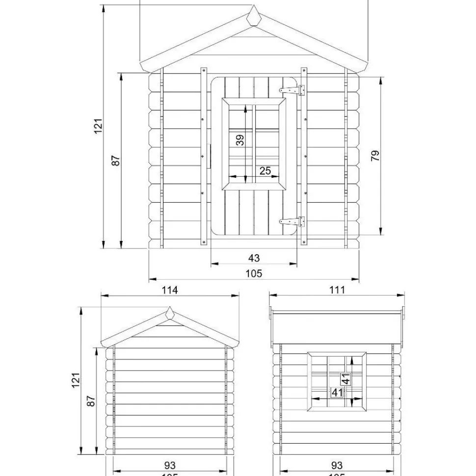 Leikkimökki Timbela M570, 0.86m²