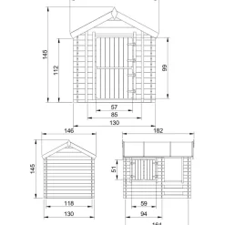 Leikkimökki Timbela M501, 1.1m²