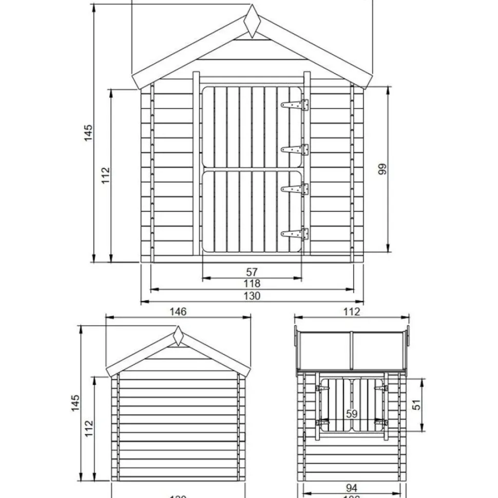 Leikkimökki Timbela M516-1, 1.1m²