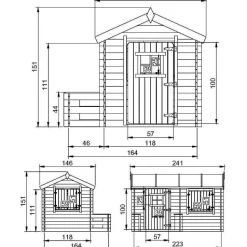 Leikkimökki Timbela M503, 2.63m²