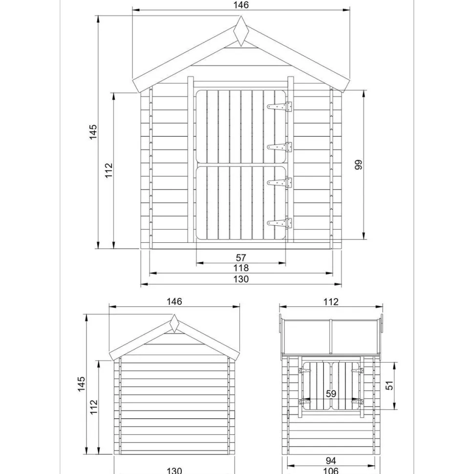 Leikkimökki Timbela M516, 1.1m²