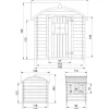 Leikkimökki Timbela M505, 1.1m², eri vaihtoehtoja