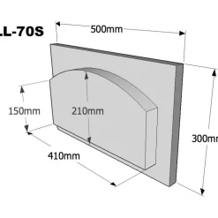 Leivinuunin luukku Tapani Puosi 410x210 mm suora tai holvikaari eri värivaihtoehtoja