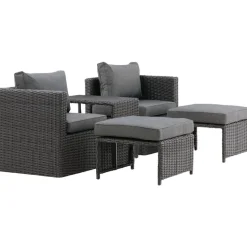 Lepotuolisetti Venture Home Quad harmaa