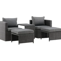 Lepotuolisetti Venture Home Quad harmaa