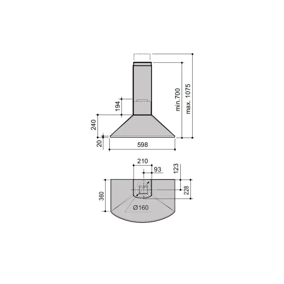 Liesikupu Savo CHV-8406-S 60 cm rst