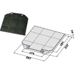 Liesikuvun aktiivihiilisuodatin Faber 112.0157.243