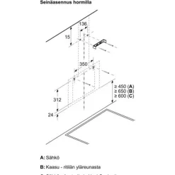 Liesituuletin Bosch Serie 2 DWK65DK60 60cm musta